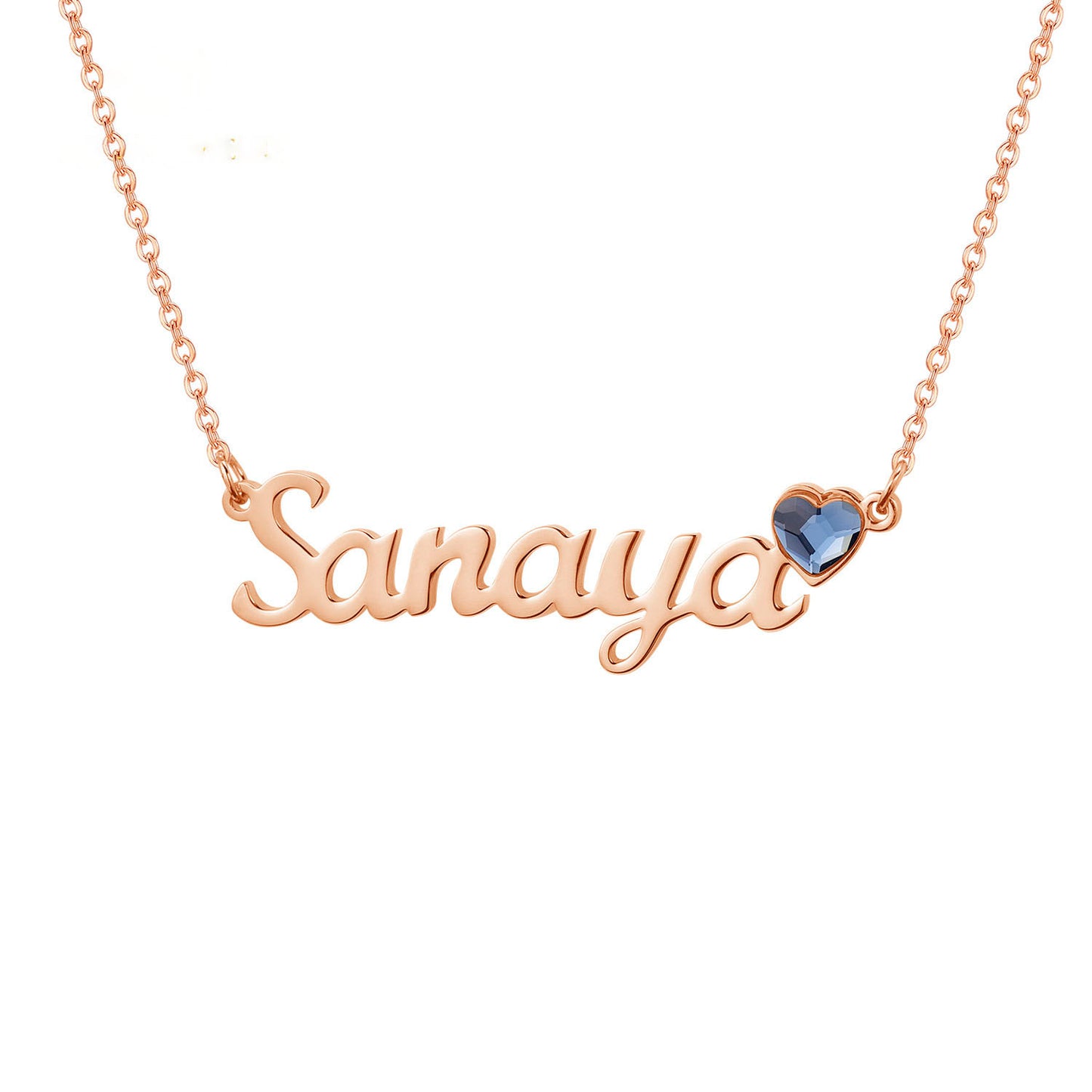 Custom Name Necklace w/ Birth Stone