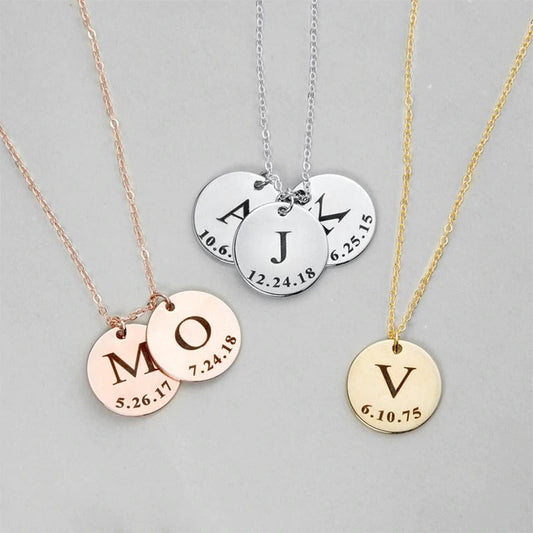 Extra Initial & Date Pendants - (Pendants Only)