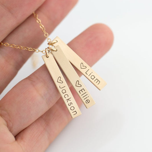 Personalized Flat Bar Necklaces