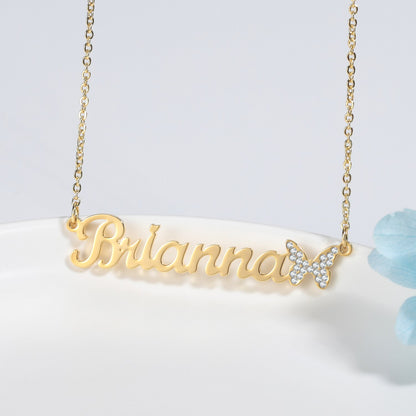 Butterfly Custom Name Necklace