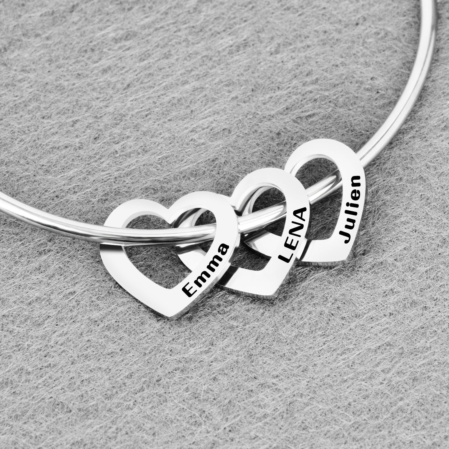 Personalized Heart Charm Bracelets